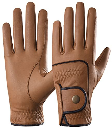 AFE Genuine Leather Horse Riding Gloves Ladies Dublin Track Gloves Leather Equestrian