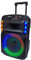 Majestic FIRE T4 – Trolley Bluetooth 5.0, Luci LED multicolore 5 effetti, ingressi USB/microSD/AUX-IN/MIC, Microfono, Telecomando, Batteria, funzione TWS, Impugnatura e ruote per il trasporto