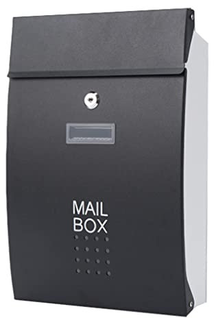 HIZOON Decorations Double Door Mailbox Locking Mailbox For Home Outdoor Modern Mailbox Wall Mount Hanging Mail Organizer Villa Mail Basket Letter Box