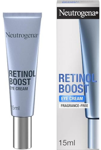 Neutrogena Crema contorno occhi Retinol Boost (1 x 15 ml), crema occhi senza profumo per la pelle invecchiata, trattamento sotto gli occhi con retinolo per una pelle più fresca e dall'aspetto giovane