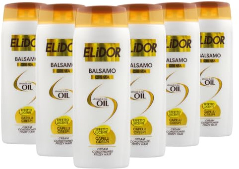 Elidor Krämbalsam Krämhår med Mandelolja och Ris, Glänsande effekt 300 ml, 6-pack