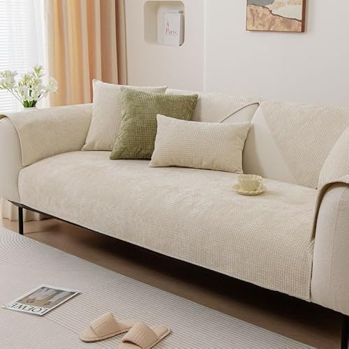 HLTQL Sofabezug 1 2 3 4 Sitzer Sofaschoner rutschfest Couchbezug L Form Waschbarer Dekor Perim Sofa Decken Sofaschutz Katze Hund Decke Doppelseitiger Gesteppter(D,Pillowcase30x50cm)