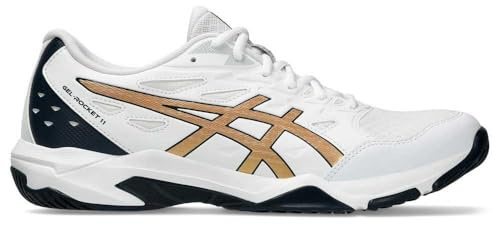 Asics Gel-Rocket 11, Sneaker herr, 42.5 EU, Vitt rent guld, 42.5 EU
