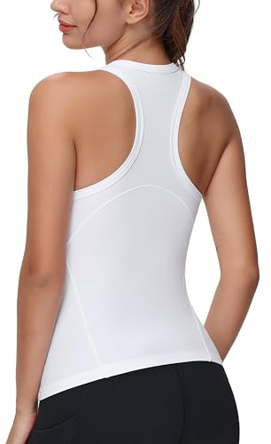 THE GYM PEOPLE Sport Tank Tops Damen Ärmellose Enge Racerback Fitness Oberteile Basic Rundhals Laufen Yoga Shirts