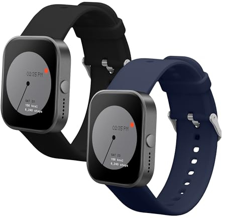 kwmobile Straps for CMF Watch Pro 2 / Watch Pro 1 Straps - 2x Replacement Silicone Watch Bands - Smartwatch or Fitness Tracker