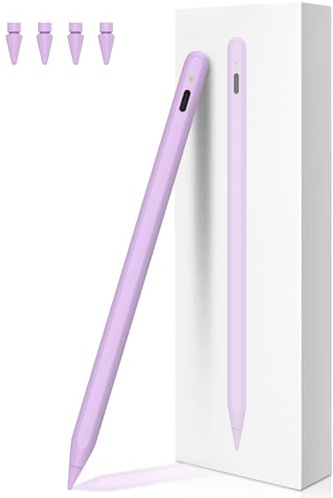 iPencil 2. Generation für iPad, Magnetische drahtlose Aufladung Stift für iPad Mit Handfläche Ablehnung& Neigung, Stylus Pen für ipad 6/7/8/9/10, Mini 5/6, Air 3/4/5, Pro 11 &12.9 -lila