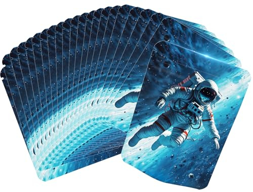 100-pack Mylar-väskor, Topeedy 9 x 12 cm blå astronaut stående Ziplock-väskor för mat smycken godisförvaring, återförslutningsbar aluminiumfolie vattentät förpackningspåsar barnlås tätningsväska