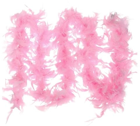 Federboa, 2 Meter Lange Federboa Für Frauen Zum Basteln, Flauschige Federboa Federschal Kostüm Federn Kostüm Schal, DI Y-Kostümzubehör Für Mädchen Weihnachten Karneval Tanzen Hochzeitsfeier - Rosa