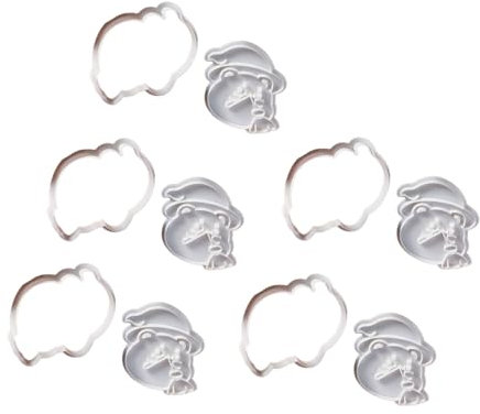 5 moldes para galletas, molde para galletas, diseño de oso de Halloween, cortador de galletas, fondant, molde para tartas, cocina y repostería