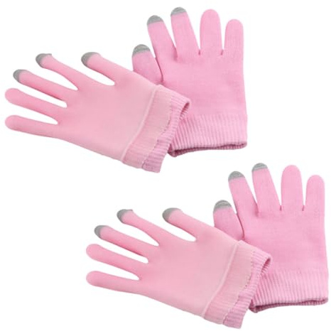 Vaguelly 2paare Gelhandschuhe für Handpflege und Spa-feuchtigkeit Kosmetikhandschuhe zur Hautfeuchtigkeitsspendung für Trockene und Rissige Haut mit Touchscreen-funktion