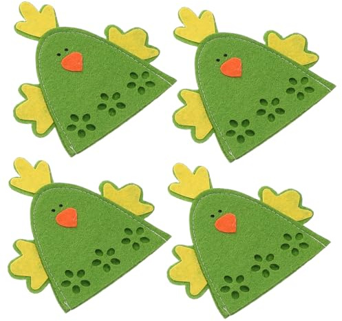 Gadpiparty 4pezzi Copriuova Forma di di Pz Sacchetti Riutilizzabili per Conservare Uova Involucri Decorativi per Uova Decorazioni per Feste di