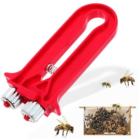 YAYNO Rot Draht Imkerei Werkzeug Bienenzucht Drahtspanner Kabelspanner Crimper Imkereiausrüstung Bienenstock Rahmen Draht für Befestigen Sie Den Eisendraht Oder Edelstahldraht am Nestrahmen