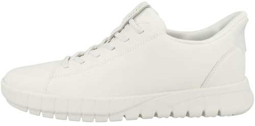 Geox Scarpe da Ginnastica D Flex Plus A, da Donna, Bianco, 35 EU, Bianco, 35 EU