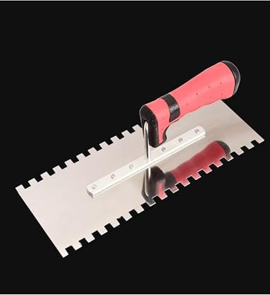 Double-Sided Toothed Trowel, Notched Spreading Trowel, Ceramic Tile Notched Trowel, for Thinset, Or Cement-Based Adhesives(8mm 280x110mm)