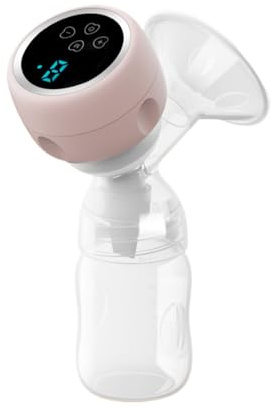 Elektrisk mjölkpump - bröstmjölkspump | Uppladdningsbar mjölkextraktor | 4 lägen 9 nivåer pump, bärbar amningsenhet med silikonsugning, anti-flödesdesign