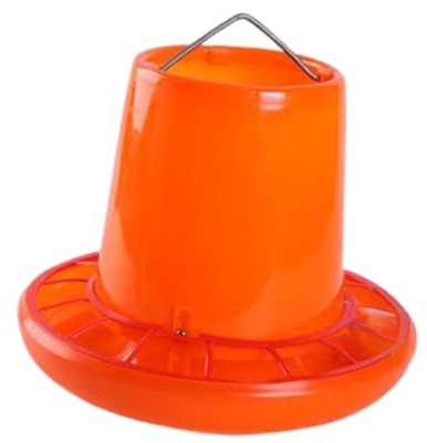 Baoblaze Automatischer Hühnerfutterspender, Geflügelfutter, Futtereimer, Garten, Küken, Rasen, mit Tragegriff, Futterbehälter für Hähne, Wachteln, Style B