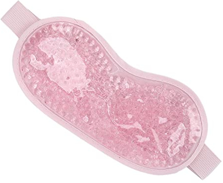 ZJchao Gelögonmask, återanvändbar Varm Kall Kompress Terapi Kylande ögonmask Sova Resor Körning Trötthetslindring PVC Gelögondyna Spa Massage Mörka Ringar Påsar Rodnad Svullnad (Rosa)