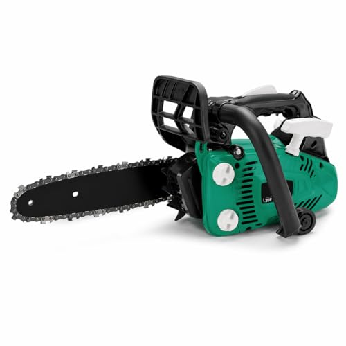 Motosega a Scoppio 25,4cc POTENZA 750W - BARRA a Rocchetto da 30,3 cm – LEGGERA DA SOLLEVARE e SILENZIOSA - 3,85 kg - Motosega PERFETTA per Potatura Rami e Legna Piccoli o Grandi - TimberX-30P