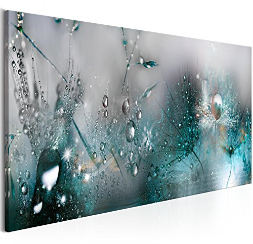murando - Wandbilder XXL Pusteblume 150x50 cm 1 tlg - Wand Deko Vlies Leinwand Bilder Groß Wanddeko Wohnzimmer Schlafzimmer Kunstdrucke Panoramabild - Blumen Natur grau blau Löwenzahn