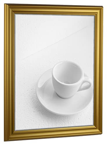 myposterframe Bilderrahmen Barock Größenwahl 20 x 30 cm Helena Gold matt mit Kunstglas klar 1 mm