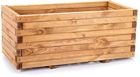 Jardinera de Madera · 5 tamaños · bancal para jardín, terraza y balcón 100 cm