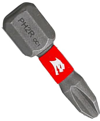 Diablo Reduced Phillips Drive Bits for Drywall for Fastening Screws and Nuts - MaxTorque Zone, Impact Strong, 1/4 Hex Shank, PHR2 Screwdriver Head - #2, 1 Length, 25-Pack - DPH2R1P25