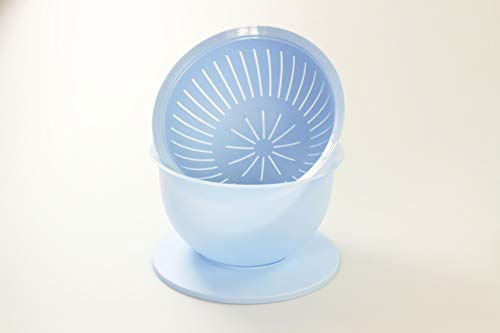 Tupperware Junge Welle Schüssel 4,3 L + Sieb hellblau Servieren Schale