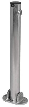 Folding Parking Post, Heavy Duty Steel Lockable Fold Down Driveway Car Security Bollard, Driveway Security Post Barrier with High Security Keys & Fixings (Zinc, Pack of 1)