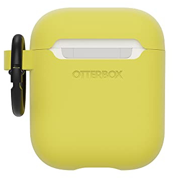 Custodia OtterBox Soft Touch per AirPods (1ª gen 2016 / 2ª gen 2019), soffice al tatto, antishock, graffi e cadute, ultra sottile con moschettone, Giallo