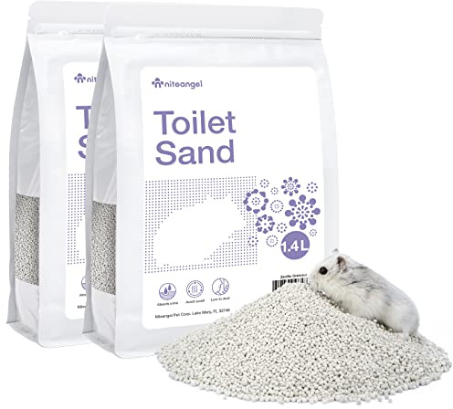 Niteangel Litière d'apprentissage pour la propreté – Bain de Sable pour Hamster Nain syrien, gerbilles, Souris, lémation, digus ou Autres Animaux de Compagnie de Petite Taille
