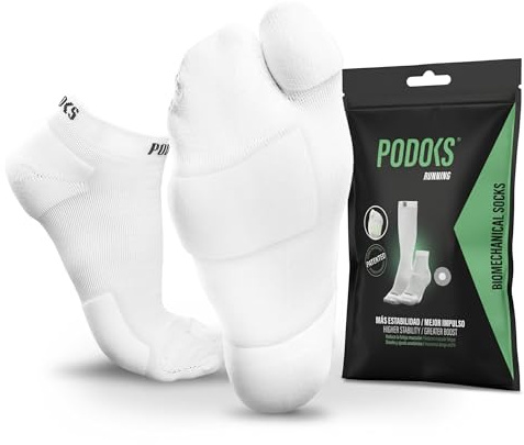 PODOKS® Laufsocken Kurz Damen und Herren | Sport-Kompression & Gezielte Polsterung | Lindert Plantarfasziitis | Geeignet für Running Socks, Trail und alle Sportarten