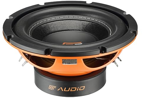 KIT SET PER BASS FACE GT AUDIO GT-SW8/4 1 subwoofer 20 cm 200 mm 8 da 100 watt rms 200 watt max doppia bobina da 4+4 ohm dvc dual voice coil per cofano bagagliaio auto, 1 pezzo