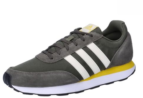 adidas Herren Run 60s 3.0 Leather Shoes Schuhe, SHAOLI/Off White/NGTCAR, 43 1/3 EU