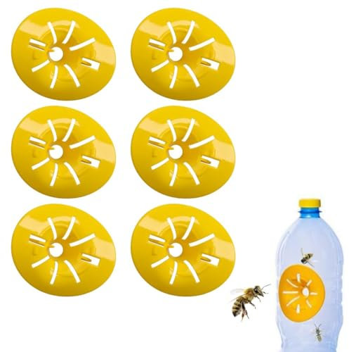 Piège à Frelon Asiatique 6 Pièces Catcher Pièges Bouteille Hornets Piège à Insectes En Plastique Piège à Guêpe Abeille Pièges Catcher Jaune Piège (6 pièces)