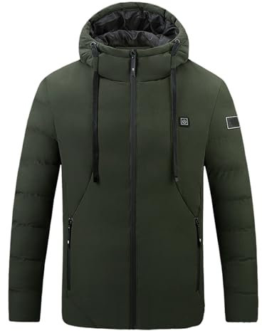 SRZYMJ Mantel Herren Lang Weiß Jacke Mit Kapuze Übergangsjacke Outdoorjacke Atmungsaktiv Softshelljacke Warm Steppweste Funktionsjacke Parka Schwarz Winterjacke Lang Warm Sportjacke Freizeitjacke