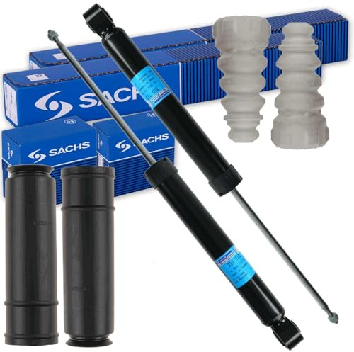 2x Sachs Stoßdämpfer + Protection Kit hinten | 2x 311009+900147 Kompatibel mit Golf VI (5K1),Octavia II (1Z3)