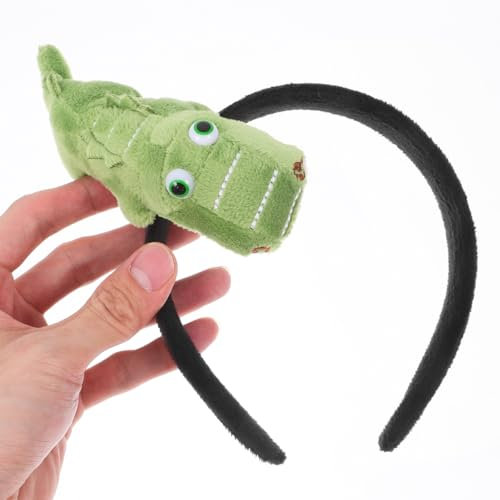 Ciieeo Krokodil Puppen Anhänger Stirnband 5.3 Zoll Weiches Stofftier Kostümzubehör Haarreif Für Erwachsene Und Kinder Party Accessoire