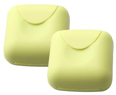 Tabanzhe 2PCS Travel Soap Case with Lid Portable Soap Box,Green | 7 × 7 × 4 Cm Square Sealed Design,waterproof Soap Storage,Compact for Gym Camping Hiking and Everyday Travel