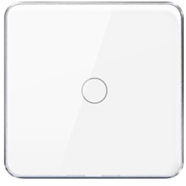 Matter Over WiFi Smart Light Switch, Compatible with Apple Home and SmartThings, APP Remote Control, Supports Voice Control and Timing Functions, Neutral Wire Required (1 Gang 1 Way, White)