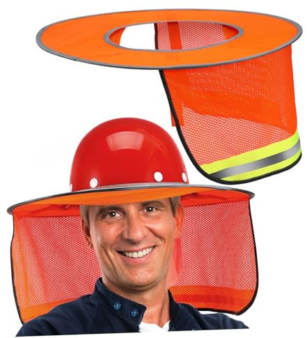 Mikikit 2 Piezas Casco De Seguridad con Parasol Visera De ala Completa Parasol para Casco De Construcción Visera para De Seguridad para Trabajo Al Aire