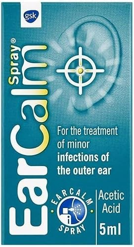 Ear Spray for Outer Ear Discomfort – 5ml Antibacterial Mist for Adults & Children Over 12 | Soothing Nozzle Spray for Ears | Read Leaflet Before Use