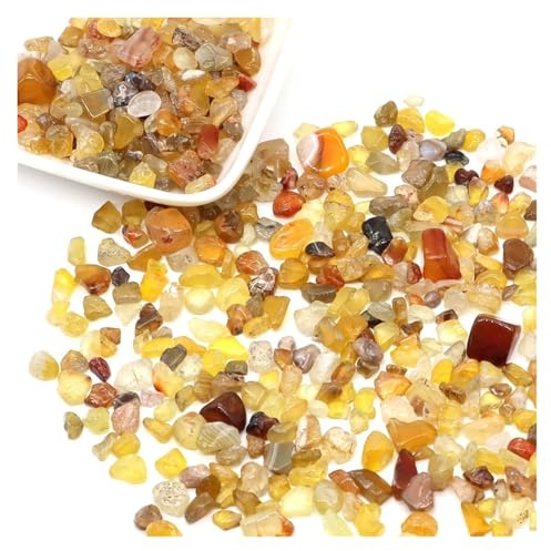 Piedras acuario Piedras de grava, cristales, Chip de cuarzo, minerales, curación de Reiki, espécimen de ágata caída, piedras preciosas, decoración de acuario for el hogar, artesanía DIY(Color22,100g)