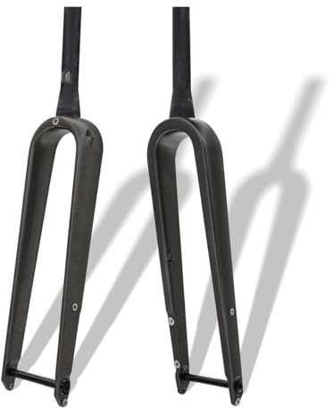Fourche Rigide pour Vélo de Route Gravel 700C en Fibre de Carbone Fourche Avant Conique 1-1/2 Axe Traversant 700 X 45C Diamètre Extérieur du Pivot 12 X 100 mm Fourche Rigide 28,6 mm.