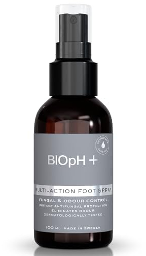BIOpH+ Multi-action Foot Spray 100 ml | Kills Fungi and Bacteria | Neutralises Foot Odour | Contains Aloe Vera | Daily Foot Hygiene for Athletes and Sensitive Skin