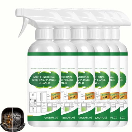 Kitchen Cleaner Degreaser Spray,Heavy-Duty Kitchen Oil Remover Spray, Multi-Purpose Heavy Duty Degreaser, Grime Remover for Deep Kitchening Cleaning, Foam Cleaners for Bbq Grill and Air Fryer. (6PCS)