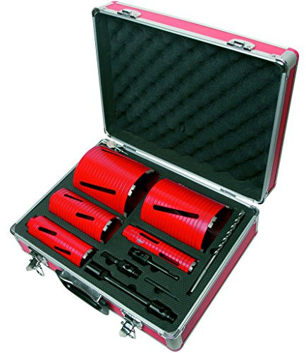 DART Red Ten DCD Spiro 5-Piece Diamond Core Drill Bit Set - Dry Use Core Drill Bit Kit - Diamond Drill Bit Set for Home Improvement Power Tools