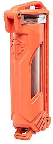 Thyrm CellVault-18 Rechargeable Battery Storage (Rescue Orange), Waterproof, for 18650, 18350, CR123 Flashlight Batteries, Made in USA
