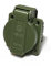 Lot de 8 prises encastrables Schuko 16 A avec joint IP54 / + bride (vert olive (RAL 6003))