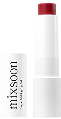 mixsoon Vegan Melting Lip Balm, Hydrating & Nourishing Lip Mask, Illipe Butter, Shea Butter, and Sunflower Seed Wax for Soft, Glossy Lips (Dry Rose, 4.1g)
