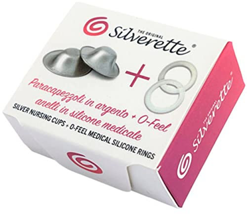 Silverette + O'feel Ringe aus med. Silikon: ermöglicht die korrekte Positionierung der Silberhütchen von Silverette (1 Paar reg. + O-feel)